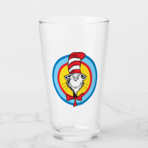 Dr. Seuss Cat in the Hat Head Graphic Glass