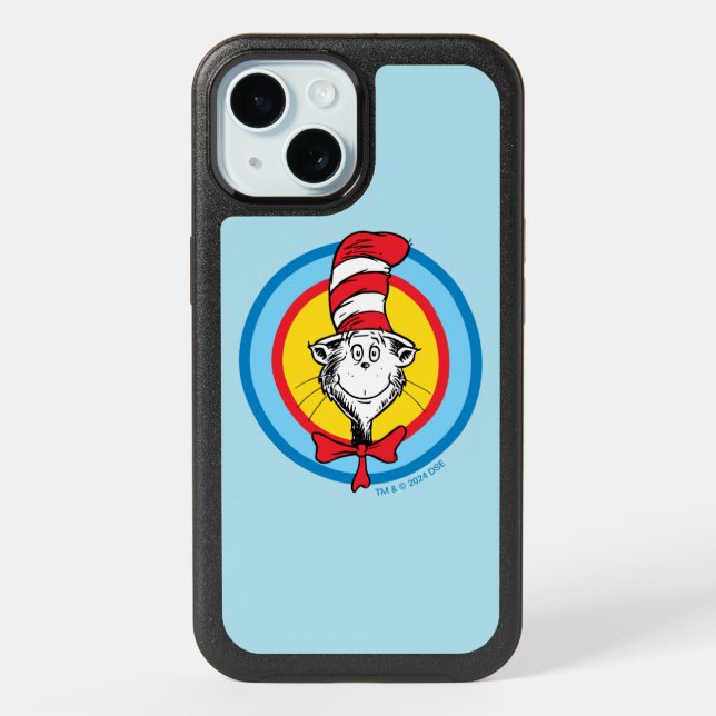 Dr. Seuss | Cat in the Hat Head Graphic iPhone 15 Case (Back)