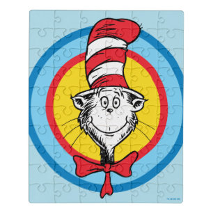 Dr. Seuss   Cat in the Hat Head Graphic Jigsaw Puzzle