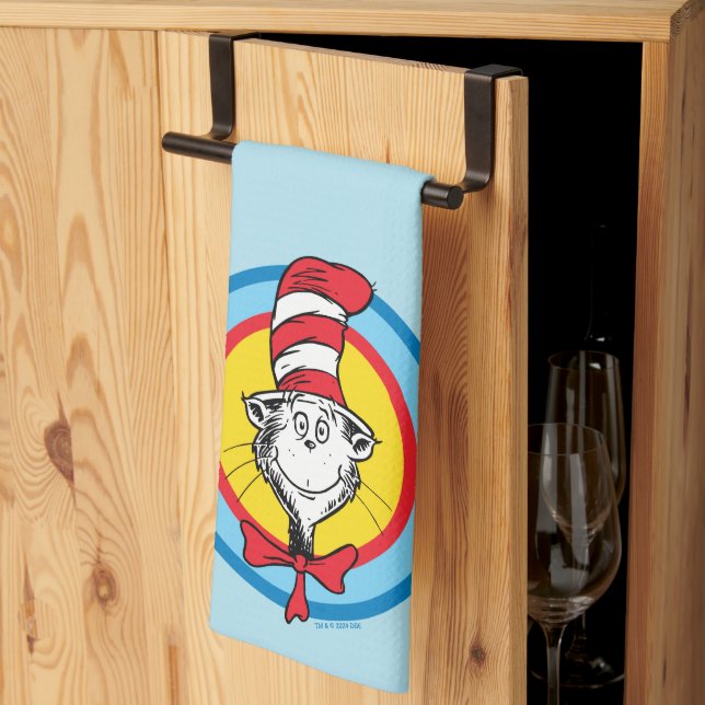 Dr. Seuss | Cat in the Hat Head Graphic Kitchen Towel (Thirds Fold)