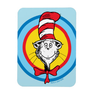 Dr. Seuss Cat in the Hat Head Graphic Magnet