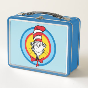 Dr. Seuss Cat in the Hat Head Graphic Metal Lunch Box