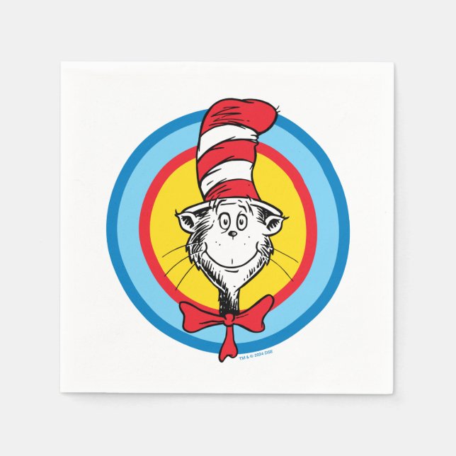 Dr. Seuss | Cat in the Hat Head Graphic Napkins (Front)
