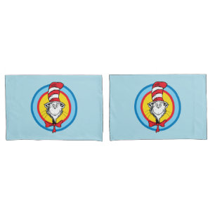 Dr. Seuss Cat in the Hat Head Graphic Pillow Case