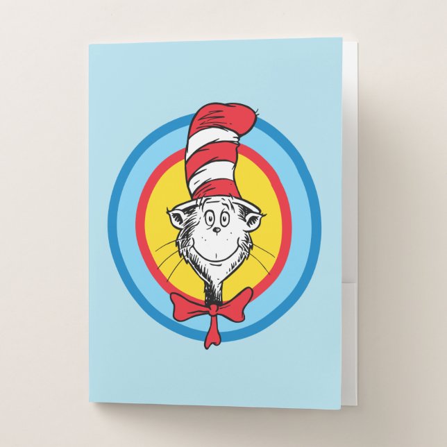 Dr. Seuss | Cat in the Hat Head Graphic Pocket Folder (Front)