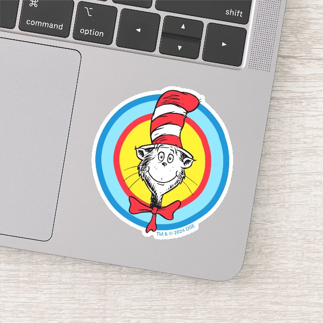 Dr. Seuss | Cat in the Hat Head Graphic Sticker (Detail)