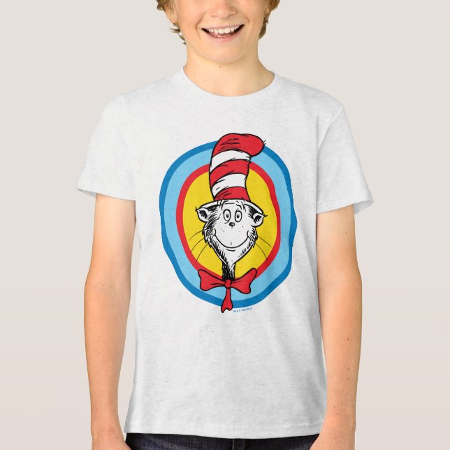 Dr. Seuss | Cat in the Hat Head Graphic Tri-Blend Shirt (Front)