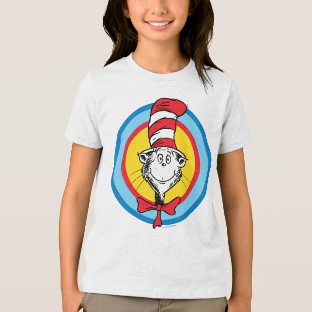 Dr. Seuss | Cat in the Hat Head Graphic Tri-Blend Shirt (Front)