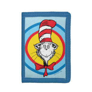 Dr. Seuss Cat in the Hat Head Graphic Tri-fold Wallet