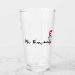 Dr. Seuss   Cat in the Hat Icon Custom Name Glass