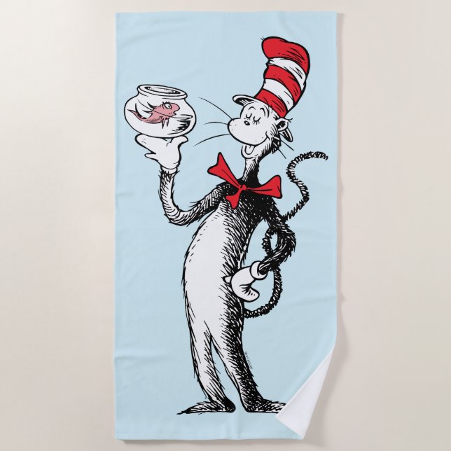 Dr. Seuss | Cat in the Hat & Krinklebine Beach Towel (Front)