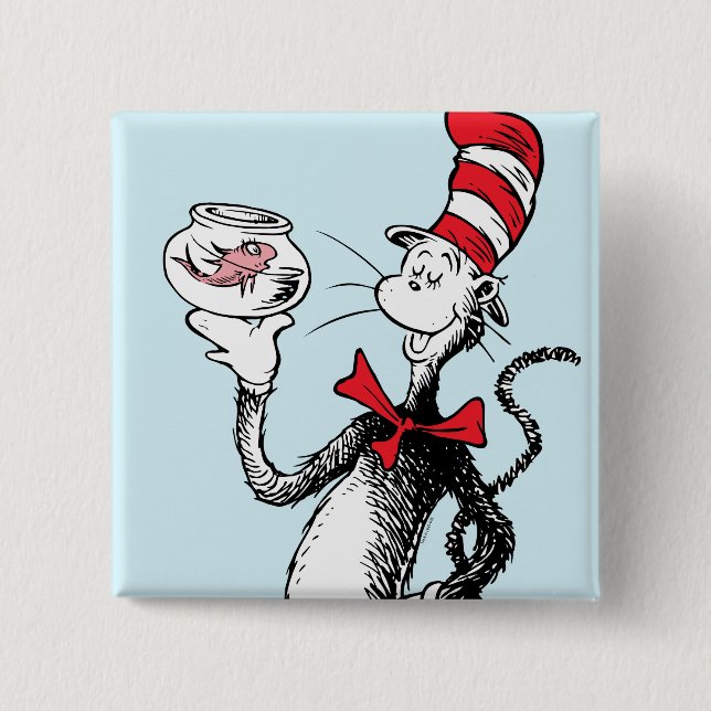 Dr. Seuss | Cat in the Hat & Krinklebine Button (Front)