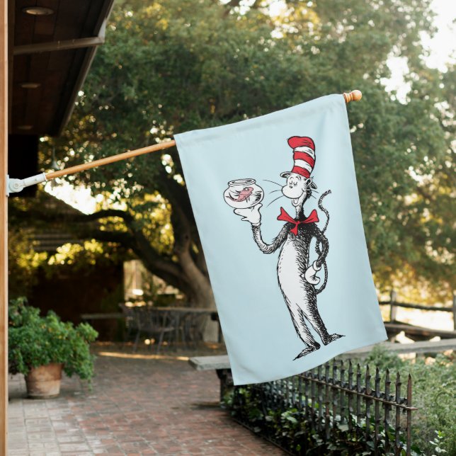 Dr. Seuss | Cat in the Hat & Krinklebine House Flag (In SItu)