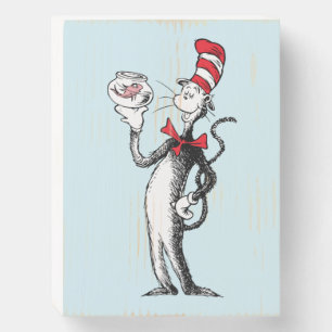 Dr. Seuss   Cat in the Hat & Krinklebine Wooden Box Sign