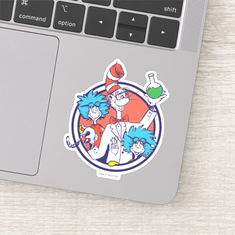 Dr. Seuss | Cat in the Hat &amp; Lab Tech 1 Lab Tech 2 Sticker