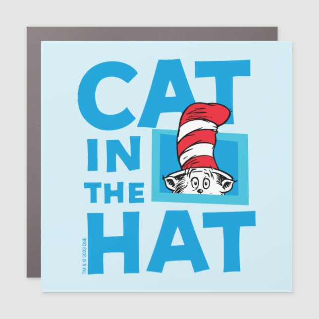 Dr. Seuss | Cat in the Hat Logo Car Magnet (Front)
