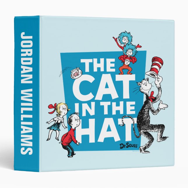 Dr. Seuss | Cat in the Hat Logo - Characters 3 Ring Binder (Front/Spine)
