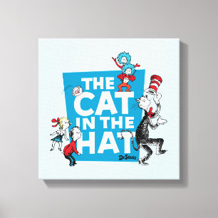 Dr. Seuss Cat in the Hat Logo - Characters Canvas Print