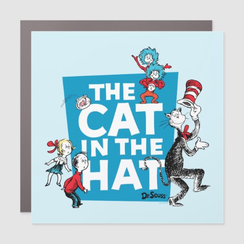Dr Seuss  Cat in the Hat Logo _ Characters Car Magnet