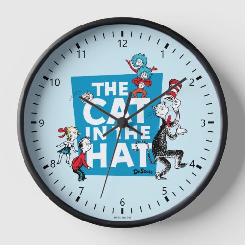 Dr Seuss  Cat in the Hat Logo _ Characters Clock