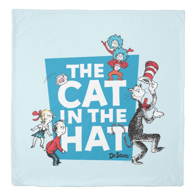 Dr. Seuss | Cat in the Hat Logo - Characters Duvet Cover (Front)