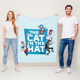 Dr. Seuss   Cat in the Hat Logo - Characters Fleece Blanket