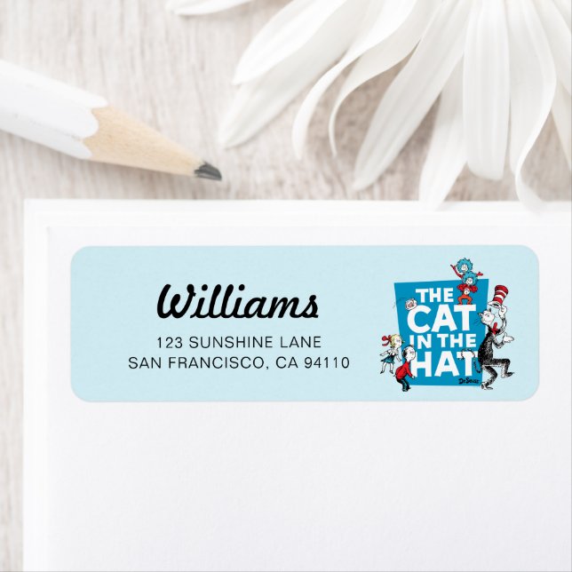 Dr. Seuss | Cat in the Hat Logo - Characters Label (Insitu)