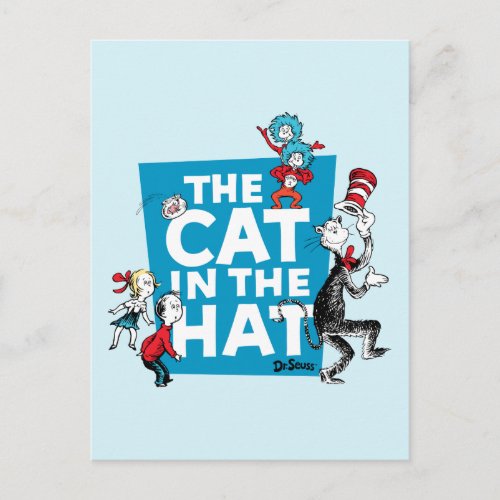 Dr Seuss  Cat in the Hat Logo _ Characters Postcard