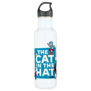 Dr. Seuss   Cat in the Hat Logo - Characters Stainless Steel Water Bottle