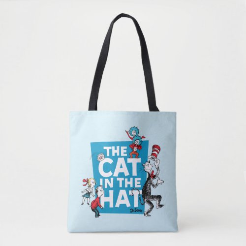 Dr Seuss  Cat in the Hat Logo _ Characters Tote Bag