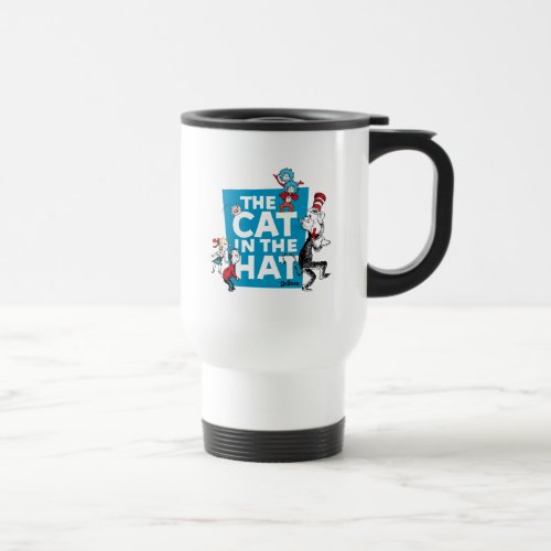Dr Seuss  Cat in the Hat Logo _ Characters Travel Mug