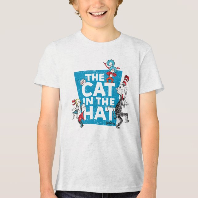 Dr. Seuss | Cat in the Hat Logo - Characters Tri-Blend Shirt (Front)