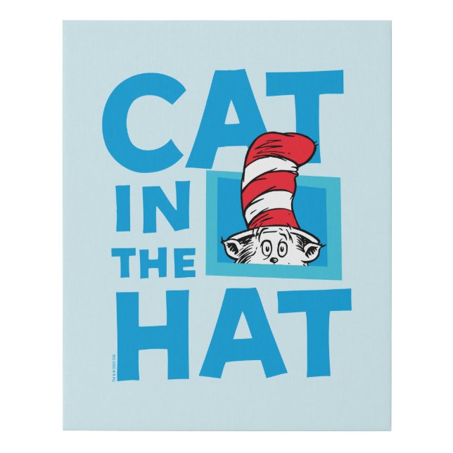 Dr. Seuss | Cat in the Hat Logo Faux Canvas Print (Front)