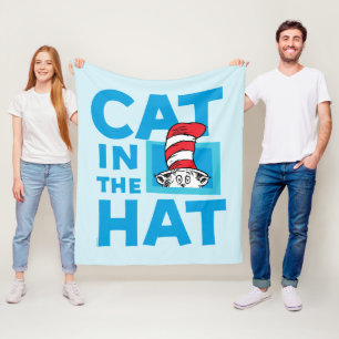 Dr. Seuss   Cat in the Hat Logo Fleece Blanket