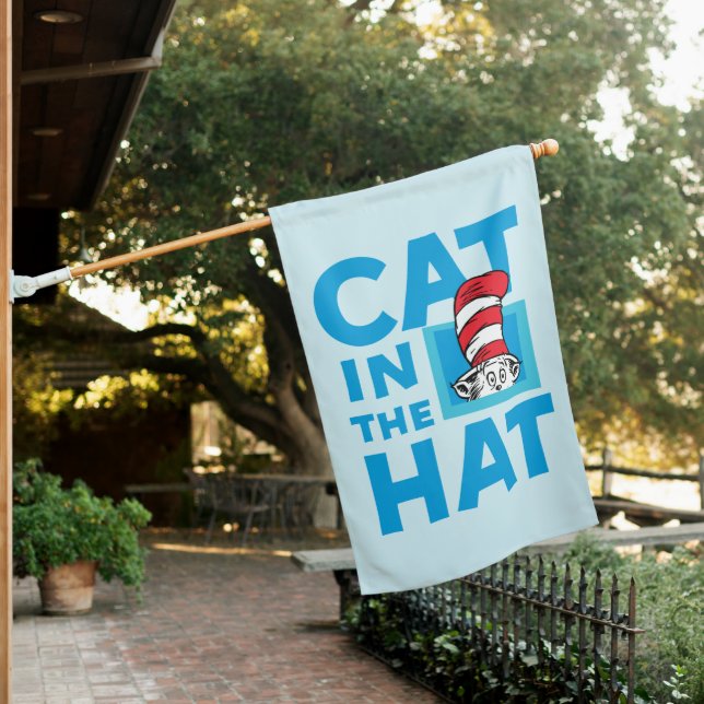 Dr. Seuss | Cat in the Hat Logo House Flag (In SItu)