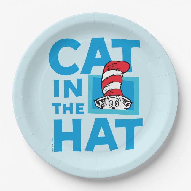 Dr. Seuss | Cat in the Hat Logo Paper Plates (Front)