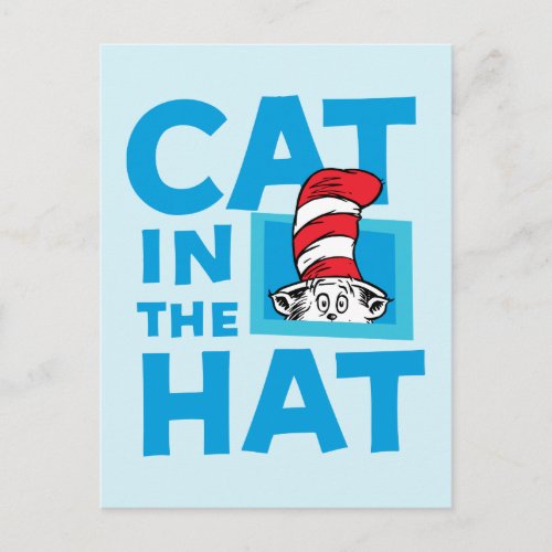 Dr Seuss  Cat in the Hat Logo Postcard
