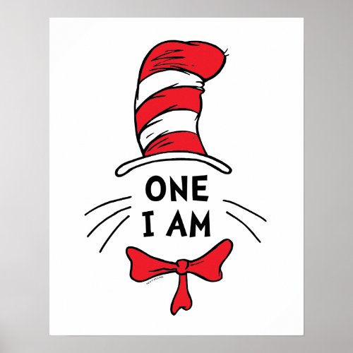 Dr Seuss  Cat in the Hat _ One I am Poster
