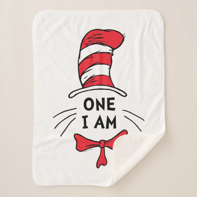 Dr. Seuss | Cat in the Hat - One I am Sherpa Blanket (Front)