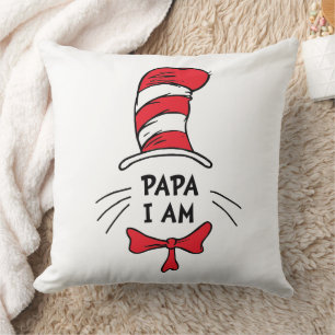 Dr. Seuss Cat in the Hat - Papa I am Throw Pillow