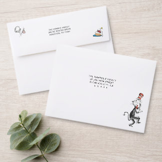 Dr. Seuss Cat in the Hat Party Fun Addressed Envelopes