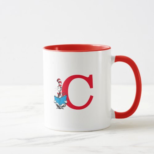 Dr Seuss Cat in the Hat _ Reading Monogram C Mug