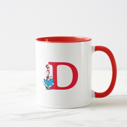 Dr Seuss Cat in the Hat _ Reading Monogram D Mug