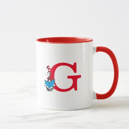 Dr Seuss Cat in the Hat _ Reading Monogram G Mug