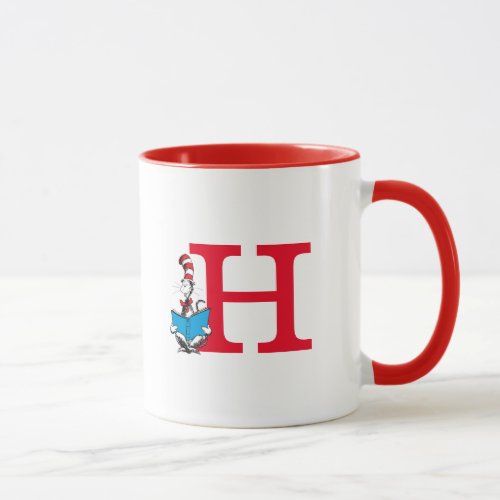 Dr Seuss Cat in the Hat _ Reading Monogram H Mug