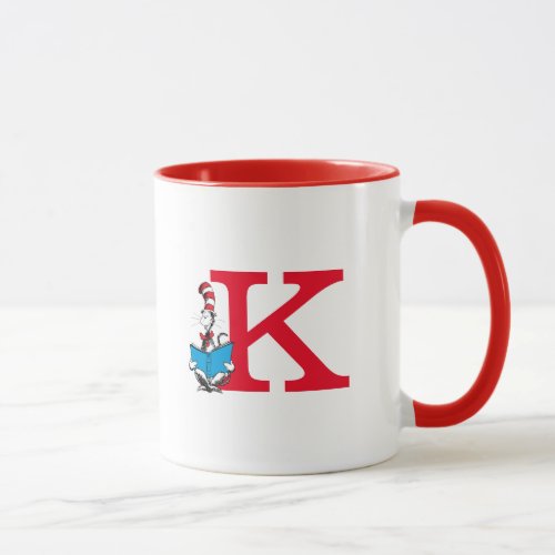 Dr Seuss Cat in the Hat _ Reading Monogram K Mug