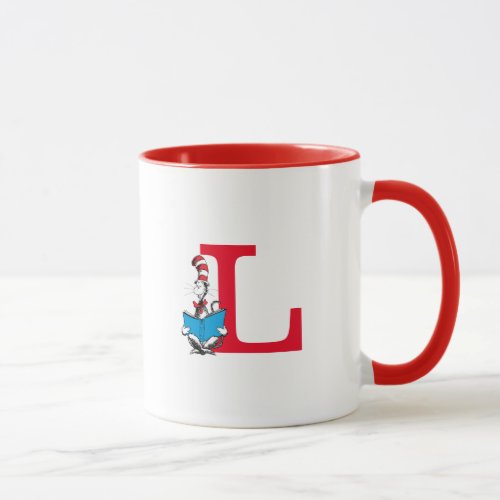 Dr Seuss Cat in the Hat _ Reading Monogram L Mug