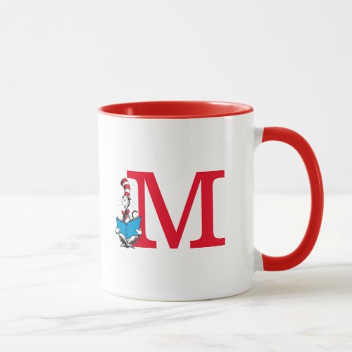 Dr Seuss Cat in the Hat _ Reading Monogram M Mug