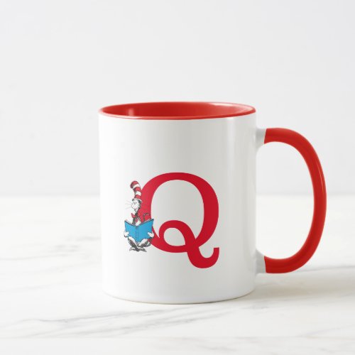 Dr Seuss Cat in the Hat _ Reading Monogram Q Mug