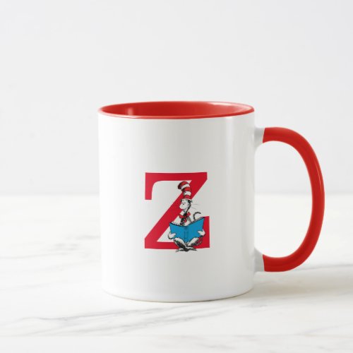 Dr Seuss Cat in the Hat _ Reading Monogram Z Mug
